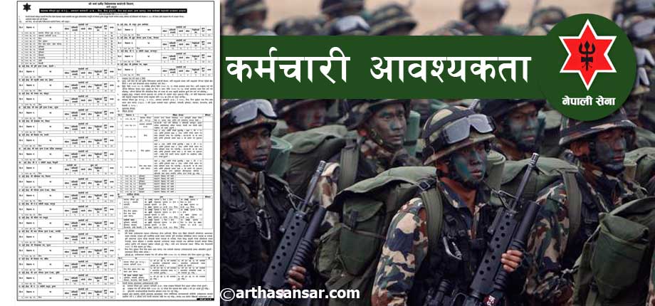 रोजगारीको अवसरः नेपाली सेनाले माग्यो २२९ जना अधिकृत क्याडेट